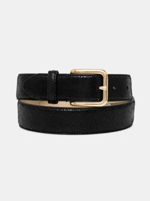 Guess pasek skórzany damski kolor czarny BW9190 P5135
