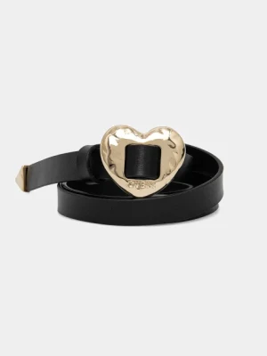 Guess pasek skórzany damski kolor czarny BW9234 P5215
