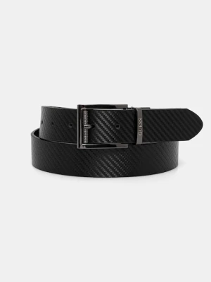 Guess pasek skórzany dwustronny męski kolor czarny BM7845 P5435
