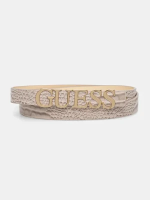 Guess pasek SYLVYE damski kolor beżowy BW9206 P5120