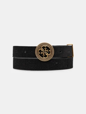 Guess pasek zamszowy damski kolor czarny W5BZ11 L0491