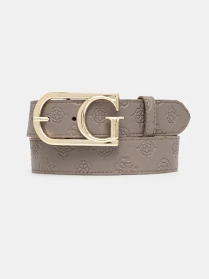 Guess pasek ZARELA damski kolor brązowy BW9227 P5235