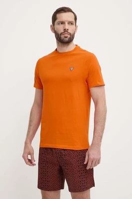 Guess piżama bawełniana kolor pomarańczowy wzorzysta U4GX03 KBZG0