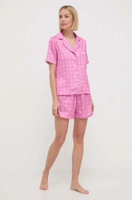 Guess piżama damska kolor różowy O4GX03 WFTE2