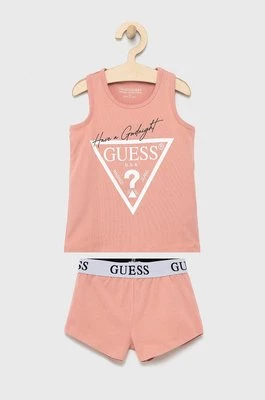 Guess piżama dziecięca kolor różowy