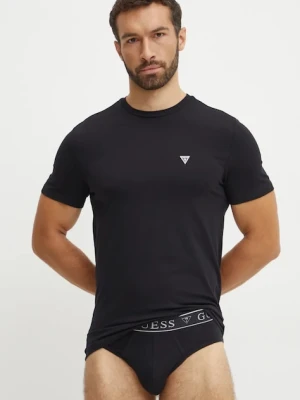 Guess piżama męska kolor czarny gładka U4BG86.KCD31