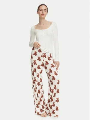 Guess Piżama O6BX01 K5026 Kremowy Regular Fit