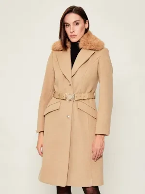 GUESS Płaszcz NEW PATRICE | z dodatkiem wełny