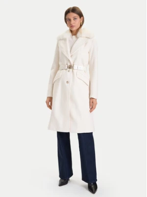 Guess Płaszcz przejściowy W5BL25 W2672 Écru Regular Fit