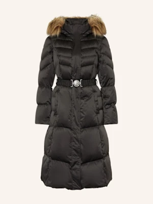 Guess Płaszcz Puchowy Marina Z Odpinanym Sztucznym Futrem schwarz