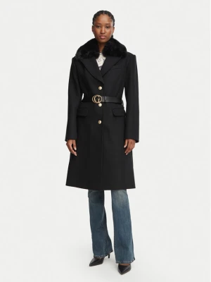 Guess Płaszcz wełniany W6BL40 W4092 Czarny Regular Fit