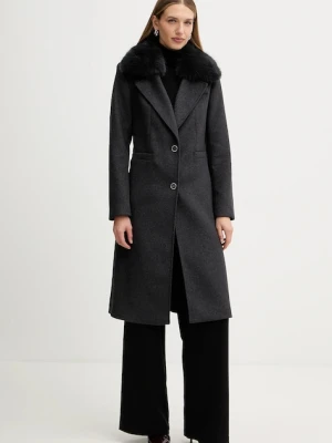 Guess płaszcz z dodatkiem wełny KAROLE kolor szary W5BL19 W2642