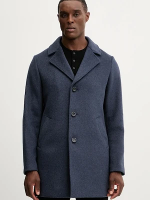 Guess płaszcz z dodatkiem wełny kolor niebieski M4BL3S WGJ82