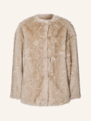 Guess Płaszcz Ze Sztucznego Futra beige JASNOBRĄZOWY