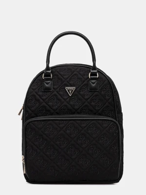 Guess plecak ADELASIA damski kolor czarny duży z aplikacją TWNB96 58030