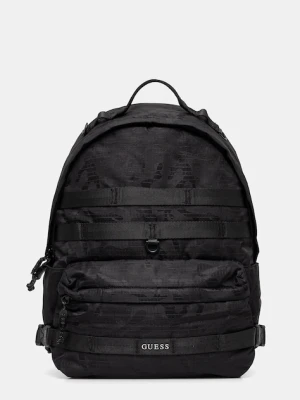 Guess plecak ASTI męski kolor czarny duży wzorzysty HMASNC P5375