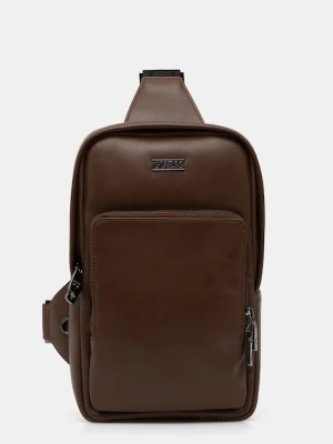 Guess plecak BOSTON męski kolor brązowy mały gładki HMBOCA P5326