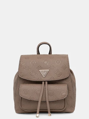 Guess plecak CRESIDIA damski kolor beżowy mały z aplikacją HWPD98 88310