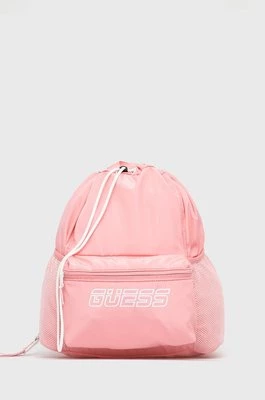 Guess plecak damski kolor różowy duży z nadrukiem