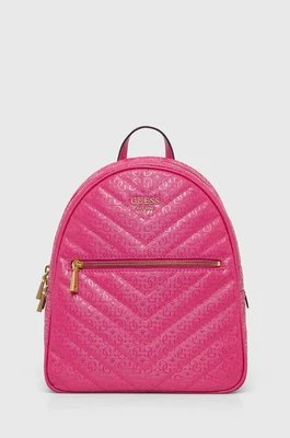 Guess plecak VIKKY damski kolor różowy mały gładki HWGA69 95320