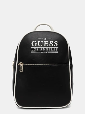 Guess plecak FANCY damski kolor czarny mały z nadrukiem V5YZ05 WHDX0