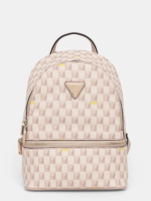 Guess plecak FOLLIE damski kolor beżowy mały wzorzysty TWLW96 76032