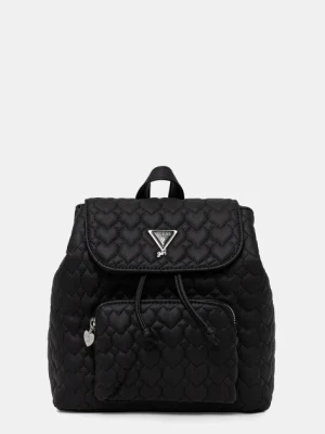 Guess plecak Girl kolor czarny mały gładki J5GZ23 WGCT0