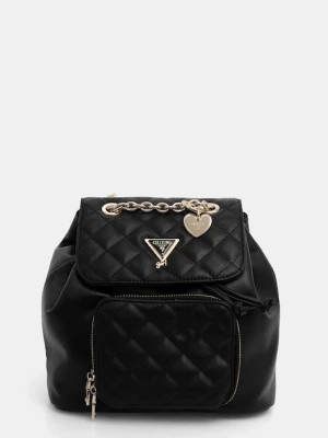 Guess plecak Girl kolor czarny mały z aplikacją J5YZ04 WGT10