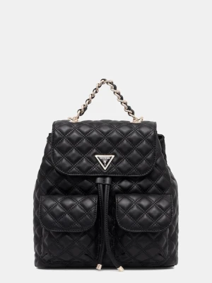 Guess plecak GIULLY damski kolor czarny mały gładki HWQG96 73330