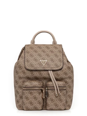 Guess plecak MANHATTAN damski kolor beżowy mały wzorzysty HWSG71 18310