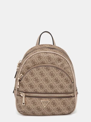Guess plecak MANHATTAN damski kolor beżowy mały wzorzysty HWSG71 18320