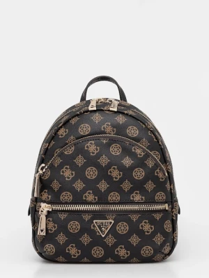 Guess plecak MANHATTAN damski kolor brązowy mały wzorzysty HWPG71 18320