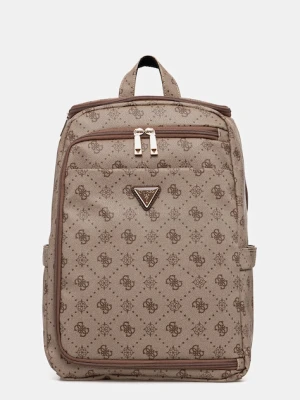 Guess plecak SILIA damski kolor beżowy duży wzorzysty TWGP98 90033