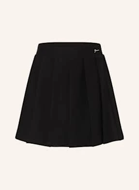 Guess Plisowana Spódnica Z Dżerseju schwarz