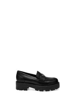 Guess Loafersy FLFYAM LEA14 Czarny