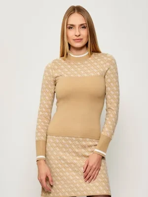 GUESS Półgolf AUBREY | Slim Fit | z dodatkiem wełny