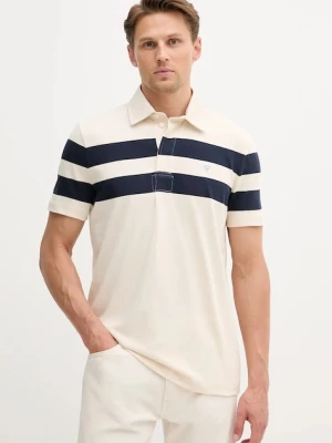 Guess polo bawełniane MARINA męski kolor beżowy wzorzysty M5YP25 K0241