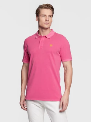 Guess Polo F3GP00 K9WF1 Różowy Regular Fit