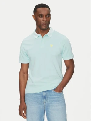 Guess Polo F5GP00 K9WF1 Niebieski Regular Fit