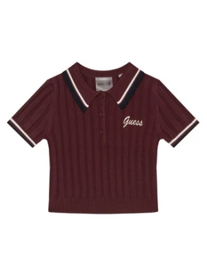 Guess Polo J5BP01 Z1152 Bordowy Regular Fit