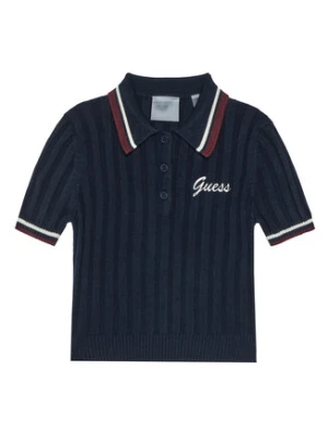 Guess Polo J5BP01 Z1152 Granatowy Regular Fit