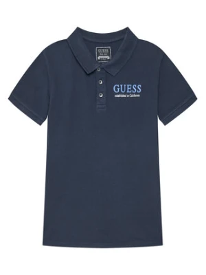 Guess Polo L6GP01 K9WF4 Granatowy Regular Fit