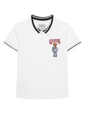 Guess Polo L6RP01 KBV51 Biały Regular Fit