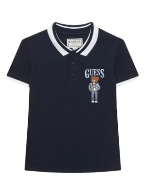 Guess Polo L6RP01 KBV51 Granatowy Regular Fit