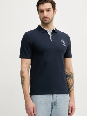 Zdjęcie produktu Guess polo LYLE męski kolor granatowy z aplikacją M5GP60 K7O64