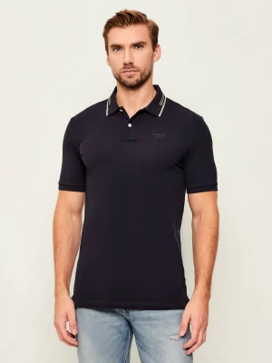 GUESS Polo LYLE | Slim Fit granatowy