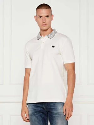GUESS Polo LYLE | Slim Fit biały