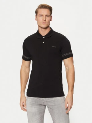 Guess Polo M5RP66 J1314 Czarny Slim Fit