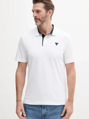Guess polo męski kolor biały gładki M5GP44 K7O64