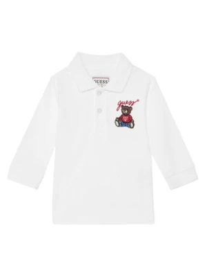 Guess Polo N5YP00 KADZ4 Biały Regular Fit